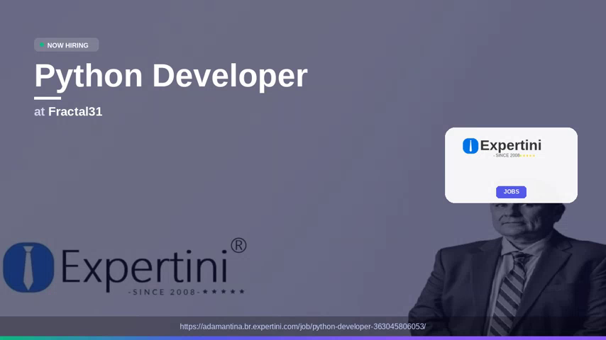 Python Developer at Fractal31, Adamantina — Apply Now